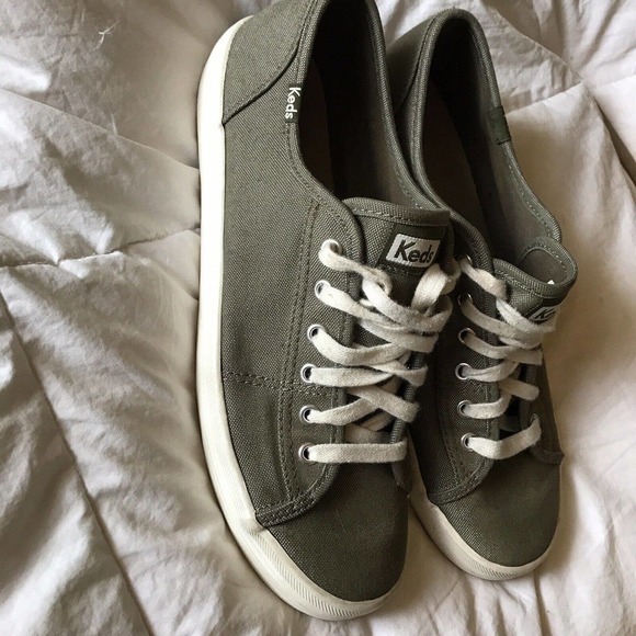 Keds Champion Canvas Graphite Gray Shoes Lace-Up Women Size 9 Pre-Owned - Picture 3 of 12